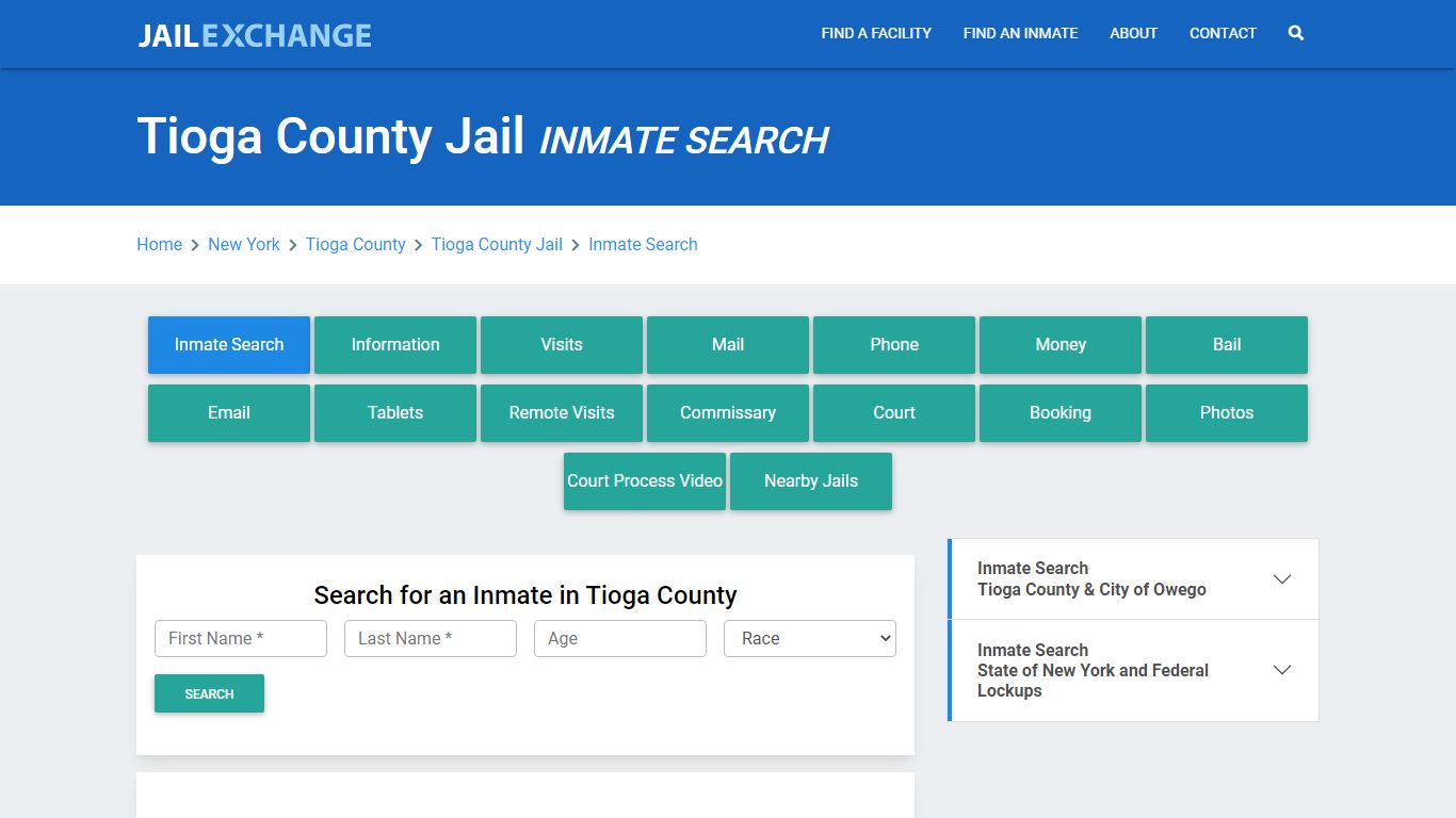 Tioga County Jail, NY Inmate Search: Roster & Mugshots