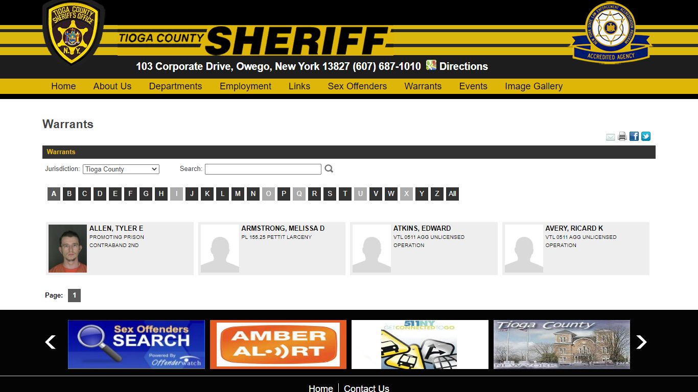 Warrants - tiogacountysheriff.com