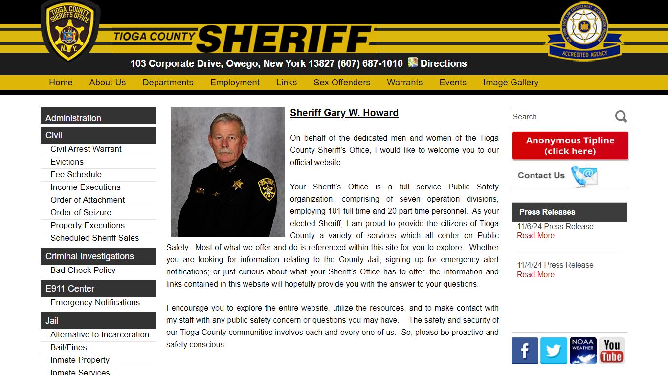 Tioga County Sheriff | tiogacountysheriff.com